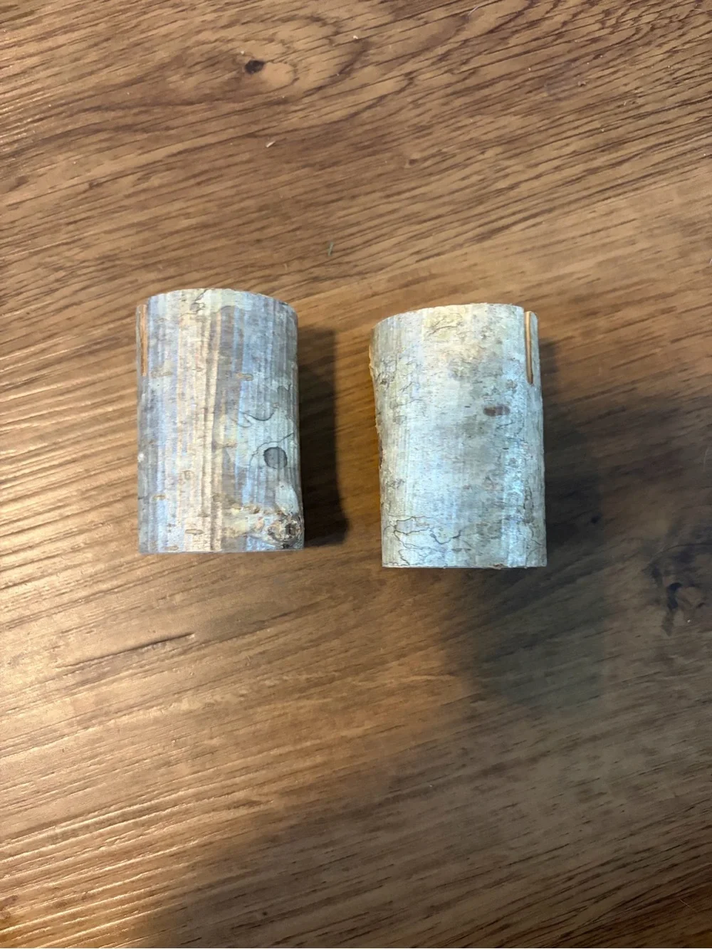 2 Real Birchwood Name Tag or Table Number Holders